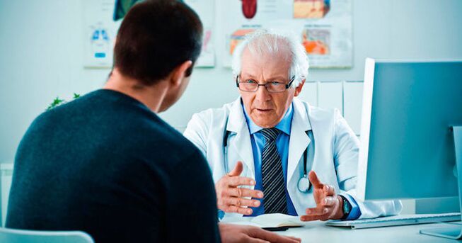 A doctor advises a man about drugs to increase potency